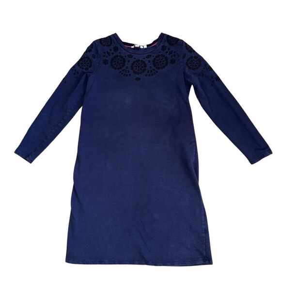 Boden Embroidered Navy Blue Dress - Size US 8L - Picture 3 of 7